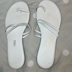 TKEES Women's White Sandals size 9
